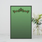 ヒイラギのクリスマス 便箋 (スタンド正面)