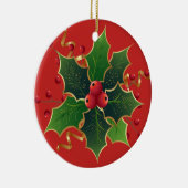 ヒイラギのヤドリギのクリスマスツリーの陶磁器のオーナメント セラミックオーナメント (右)