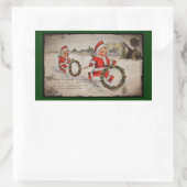 ヒイラギのリースで素早くニックス 長方形シール (バッグ)