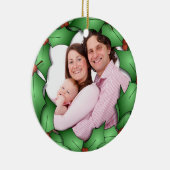 ヒイラギのリースの写真のオーナメント セラミックオーナメント (右)