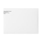 ヒイラギの休日の覆いの差出人住所ラベル ラップアラウンドラベル (正面)