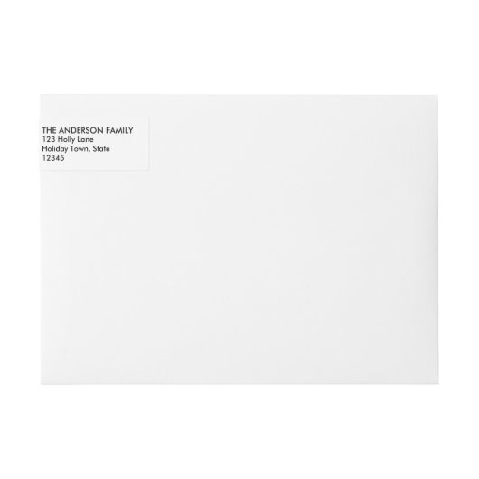 ヒイラギの休日の覆いの差出人住所ラベル ラップアラウンドラベル (正面)