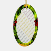 ヒイラギの写真フレームの名前入りな楕円形のオーナメント セラミックオーナメント (右)