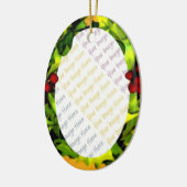 ヒイラギの写真フレームの名前入りな楕円形のオーナメント セラミックオーナメント (左)