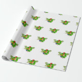 ヒイラギの包装紙を持つかわいいマウス ラッピングペーパー (アンロールド)
