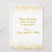 ヒイラギの実のフラワーボタニカルフォト クリスマス (裏面)