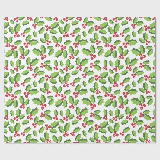 ヒイラギの果実のヒイラギはヤドリギの休日を去ります ラッピングペーパー (フラット)