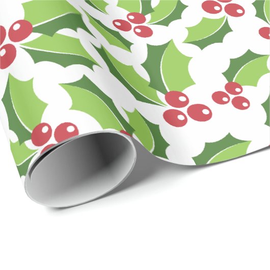 ヒイラギの果実のヒイラギはヤドリギの休日を去ります ラッピングペーパー (ロールコーナー)