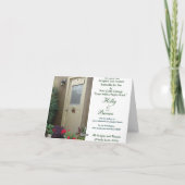 ヒイラギの葉および赤い果実 カード (裏面)