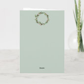 ヒイラギの赤い実のクリスマスリース シーズンカード (裏面)
