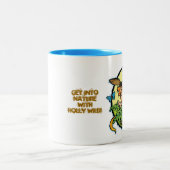 ヒイラギの野生のマグは自然に得ます ツートーンマグカップ (中央)