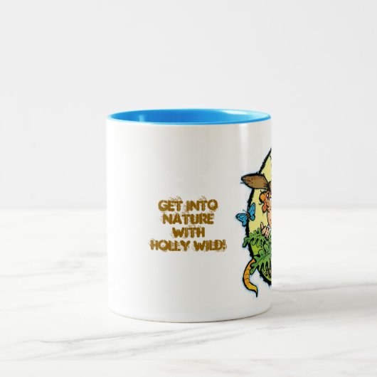 ヒイラギの野生のマグは自然に得ます ツートーンマグカップ (中央)