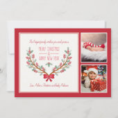 ヒイラギはカード2つの写真の休日分岐します シーズンカード (正面)