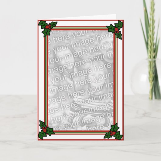 ヒイラギまたは写真の挨拶状 カード (正面)