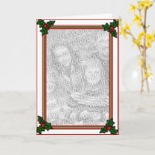 ヒイラギまたは写真の挨拶状 カード (黄色い花)