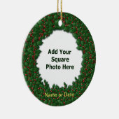 ヒイラギを記念してリースはオーナメント木の2味方しました セラミックオーナメント (右)