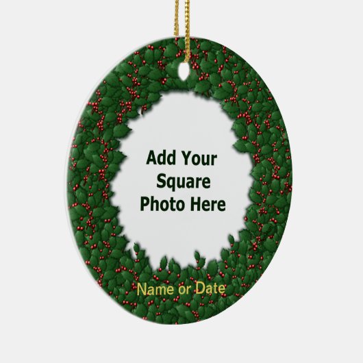 ヒイラギを記念してリースはオーナメント木の2味方しました セラミックオーナメント (右)