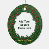 ヒイラギを記念してリースはオーナメント木の2味方しました セラミックオーナメント (左)