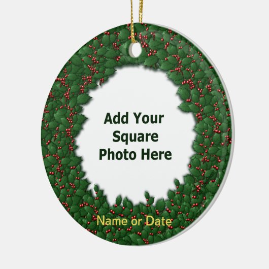 ヒイラギを記念してリースはオーナメント木の2味方しました セラミックオーナメント (左)