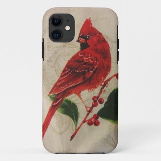 ヒイラギブッシュの(鳥)ショウジョウコウカンチョウ Case-Mate iPhoneケース (裏面)