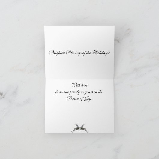 ヒイラギ及びキヅタのトナカイ シーズンカード (内部)