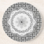ヒイラギ及び雪片の砂岩コースター コースター (正面)