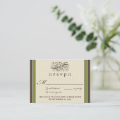 :: ヒイラギ:: 単にエレガントな3.5" x2.5" RSVP Card_v2 エンクロージャーカード (スタンド正面)