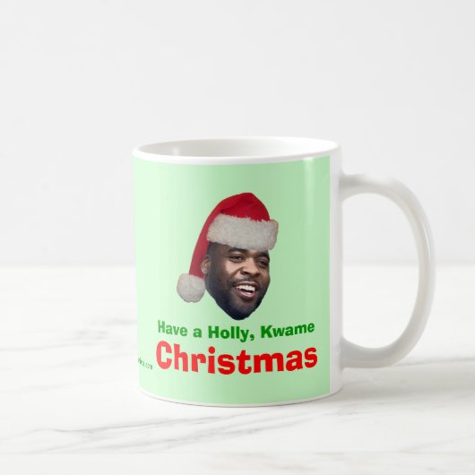 ヒイラギ、Kwameのクリスマスを持って下さい コーヒーマグカップ (右)