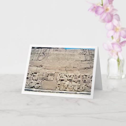 ヒエログリフが刻まれた古代エジプトの壁、ルクソール カード (蘭)