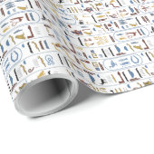 ヒエログリフ古代エジプトのシームレスパターン ラッピングペーパー (ロールコーナー)