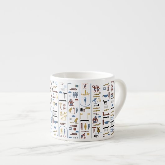 ヒエログリフ古代エジプトファラオ花嫁の贈り物 エスプレッソカップ (正面右)
