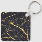 ヒエログリフ美しいエジプト黒と金ゴールド枠 キーホルダー (裏面)