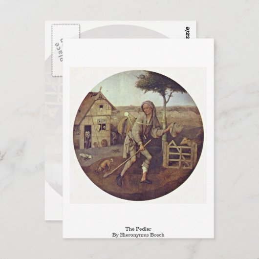 ヒエロニムス・ボスによる行商人 ポストカード (正面/裏面)