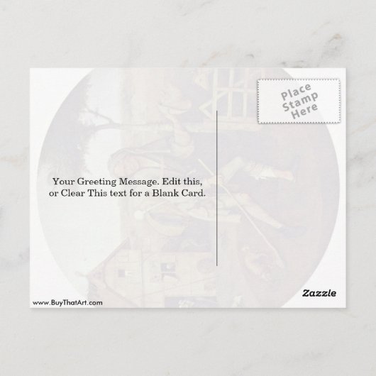 ヒエロニムス・ボスによる行商人 ポストカード (裏面)