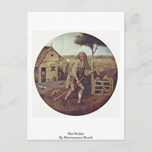 ヒエロニムス・ボスによる行商人 ポストカード (正面)
