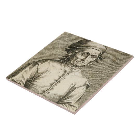 ヒエロニムス・ボス(c.1450-1516)のプレート3のポートレート タイル (側面)