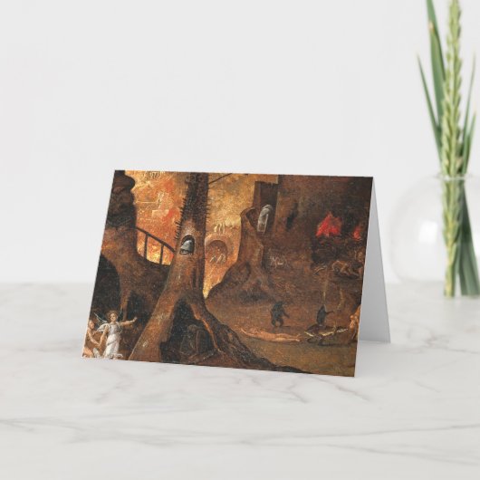 ヒエロニムス・ボッシュによって地獄に魂を導く天使 カード (正面)