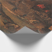 ヒエロニムス・ボッシュによって地獄に魂を導く天使 ラッピングペーパー (角)