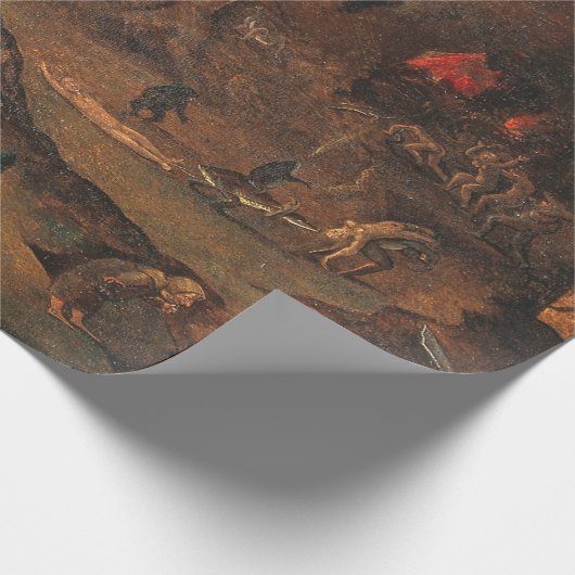 ヒエロニムス・ボッシュによって地獄に魂を導く天使 ラッピングペーパー (角)