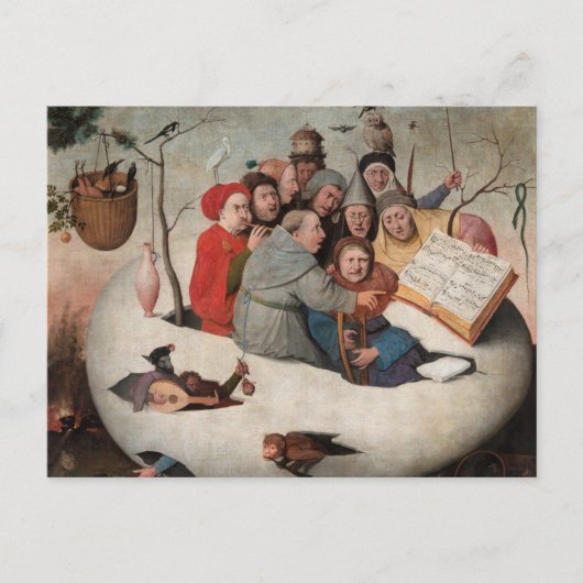 ヒエロニムス・ボッシュによる卵のコンサート ポストカード (正面)