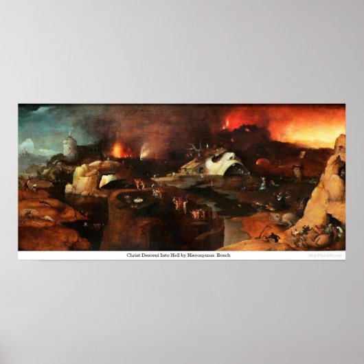 ヒエロニムス・ボッシュによる地獄へのキリストの降下 ポスター (正面)