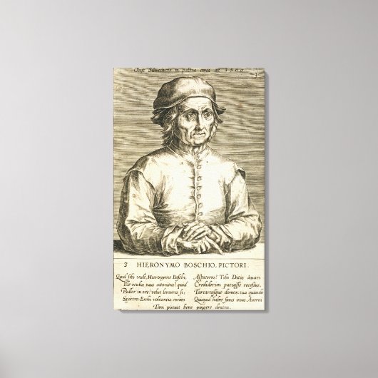 ヒエロニムス・ボッシュのポートレート(c.1450-1516)プレート3 キャンバスプリント (正面)