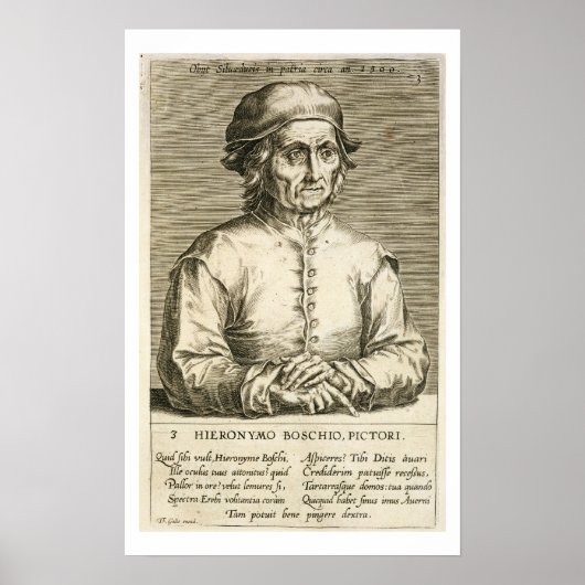 ヒエロニムス・ボッシュのポートレート(c.1450-1516)プレート3 ポスター (正面)