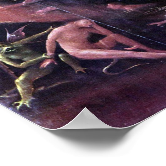 ヒエロニムス・ボッシュ – フロー上の残りの地獄 ポスター (角)