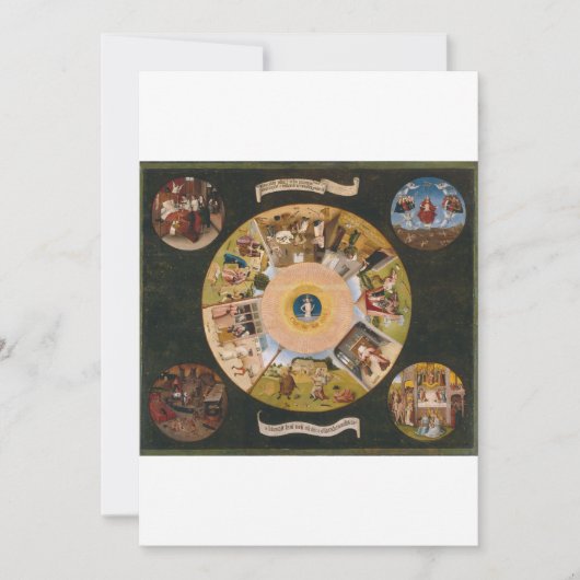 ヒエロニムス・ボッシュ – 七つの大罪とF 招待状 (正面)