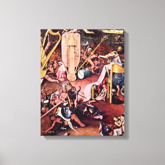 ヒエロニムス・ボッシュ – 地獄の庭園，詳細 キャンバスプリント (正面)