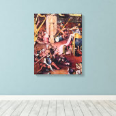 ヒエロニムス・ボッシュ – 地獄の庭園，詳細 キャンバスプリント (インサイチュ (ウッドフロア))