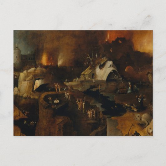 ヒエロニムス・ボッシュ – 地獄へのキリストの降下 ポストカード (正面)