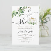 ヒオシレ ホワイトパンプキン 性別発表 招待状 (スタンド正面)