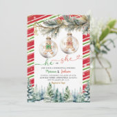 ヒオシ クリスマス クッキー オーナメント 性別発表 招待状 (スタンド正面)